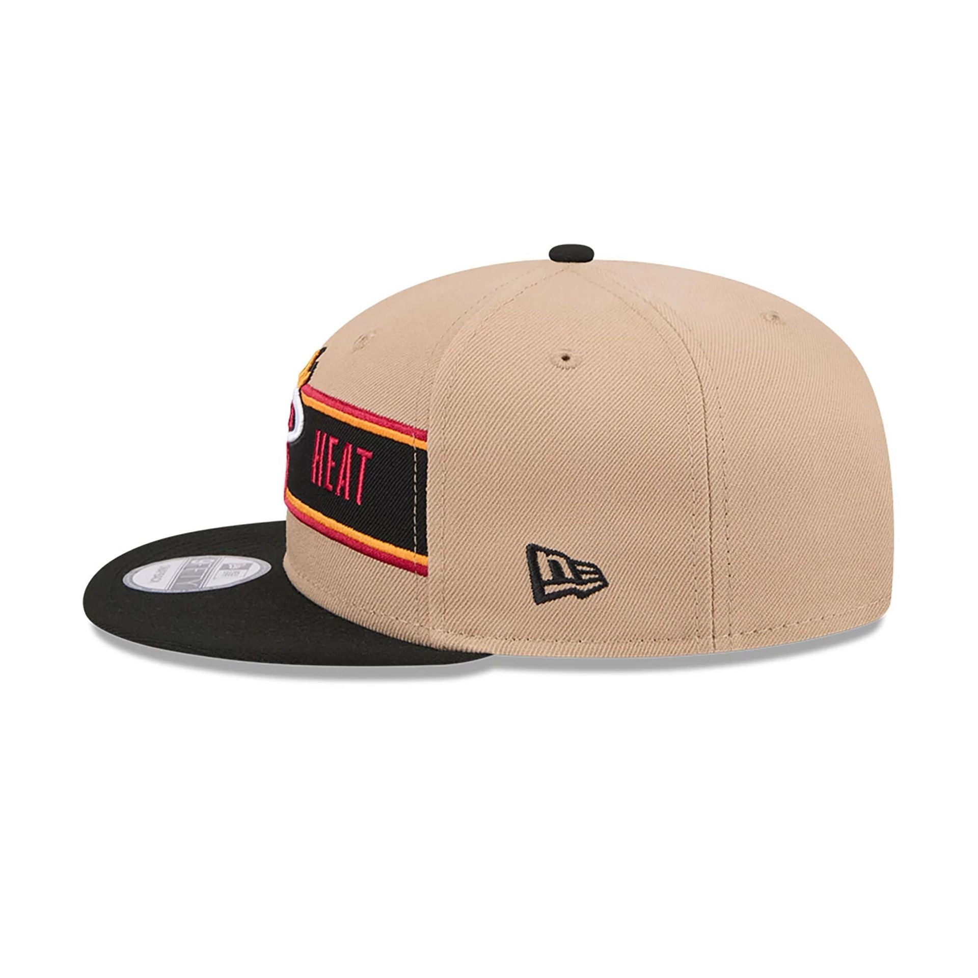 This is a Miami Heat NBA Draft Beige 9FIFTY Snapback Cap 7