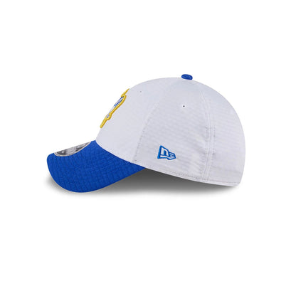 This is a LA Rams NFL Training 2024 White 9FORTY Stretch Snap Cap 7