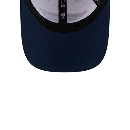 This is a New England Patriots NFL Training 2024 White 9FORTY Stretch Snap Cap 4