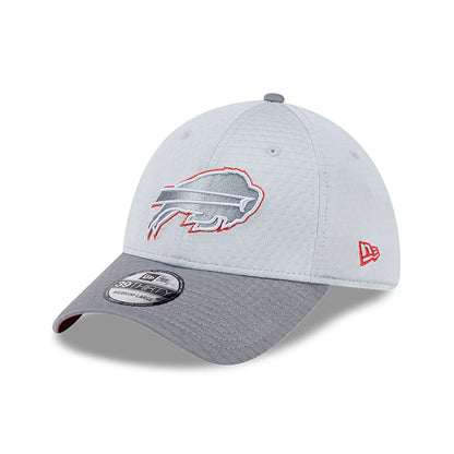 This is a Buffalo Bills NFL Training 2024 Grey 39THIRTY Stretch Fit Cap 1