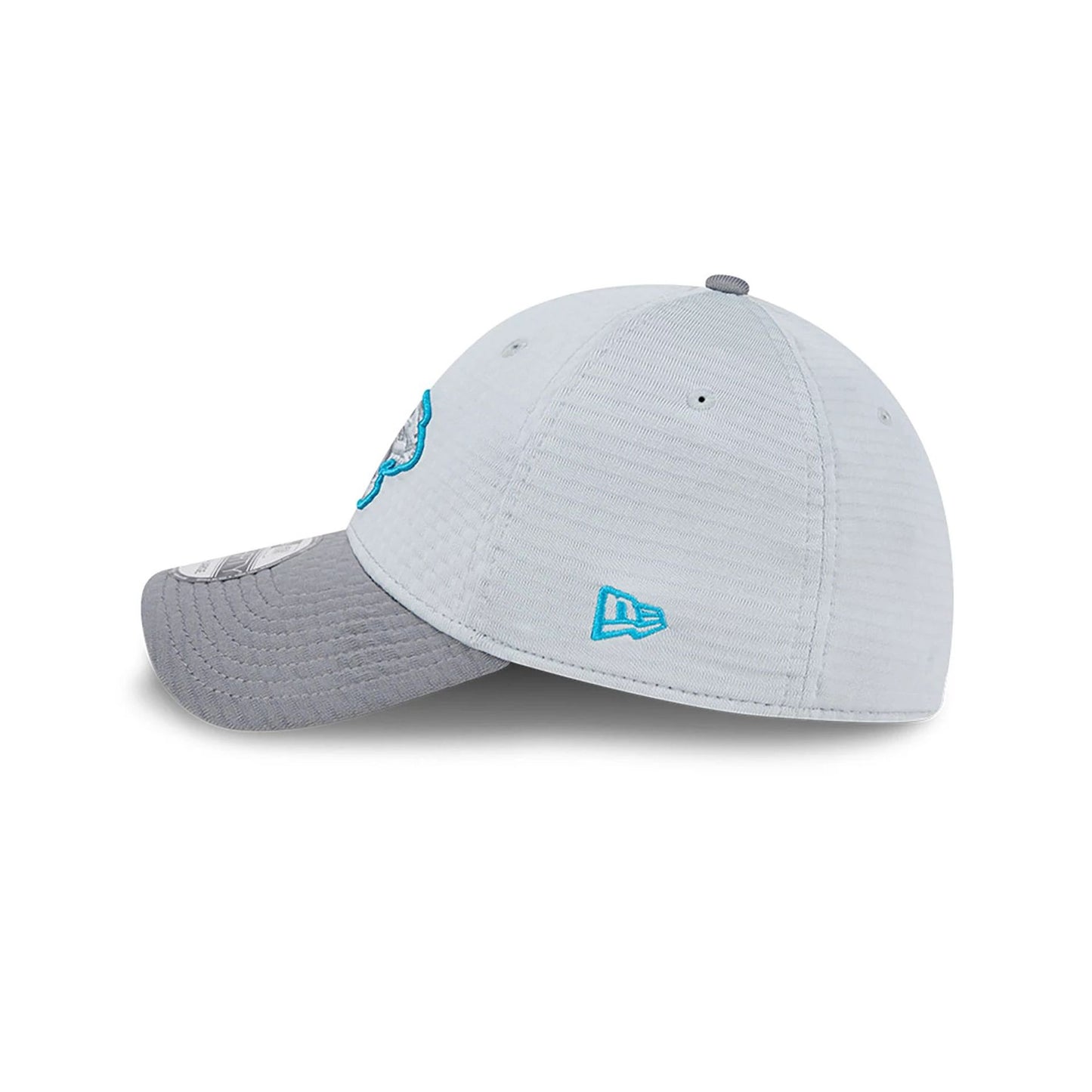 This is a Jacksonville Jaguars NFL Training 2024 Grey 39THIRTY Stretch Fit Cap 7