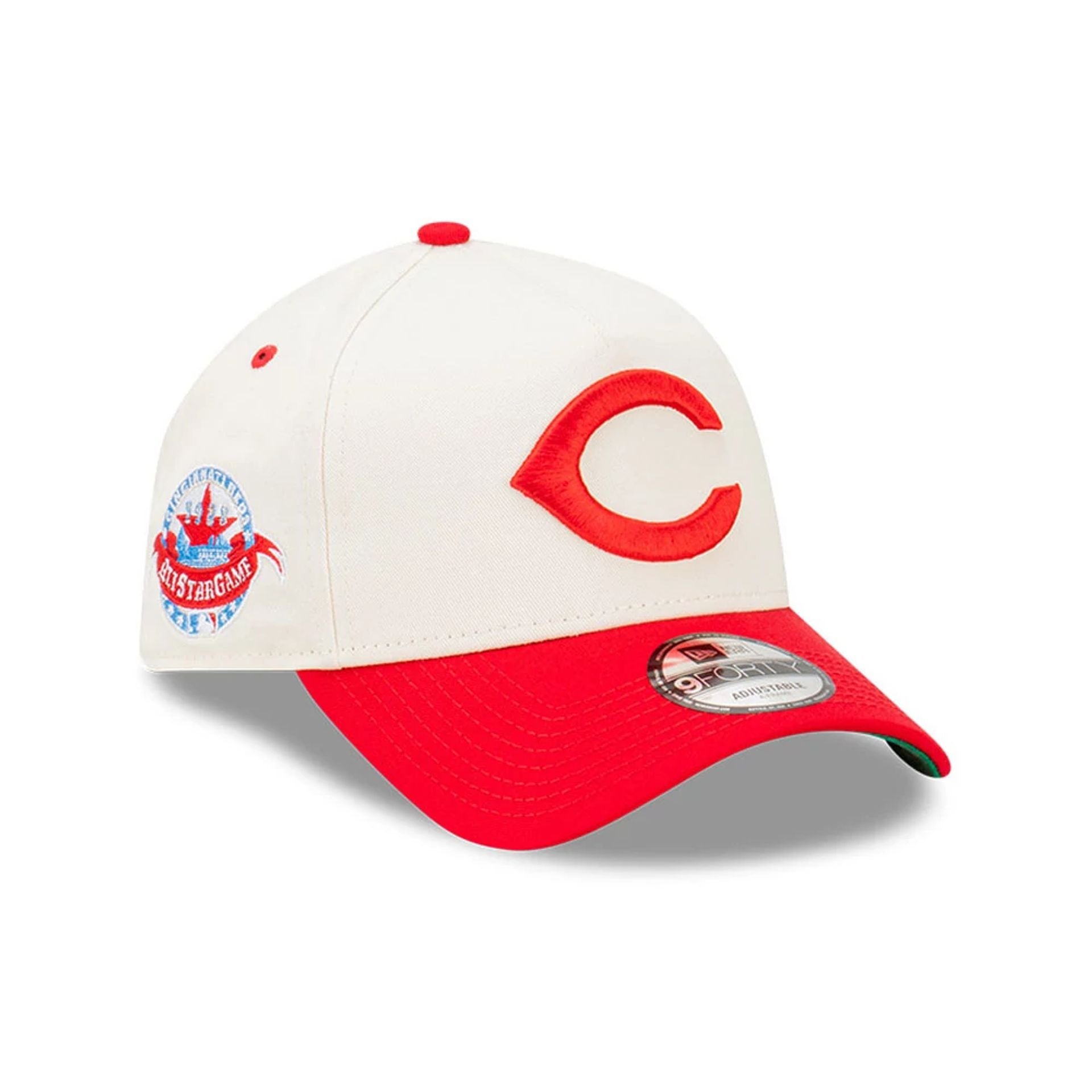 This is a Cincinnati Reds All Star Game Vintage White 9FORTY A-Frame Adjustable Cap 1