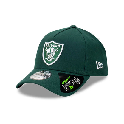 This is a Las Vegas Raiders Repreve Dark Green 9FORTY A-Frame Adjustable Cap 1