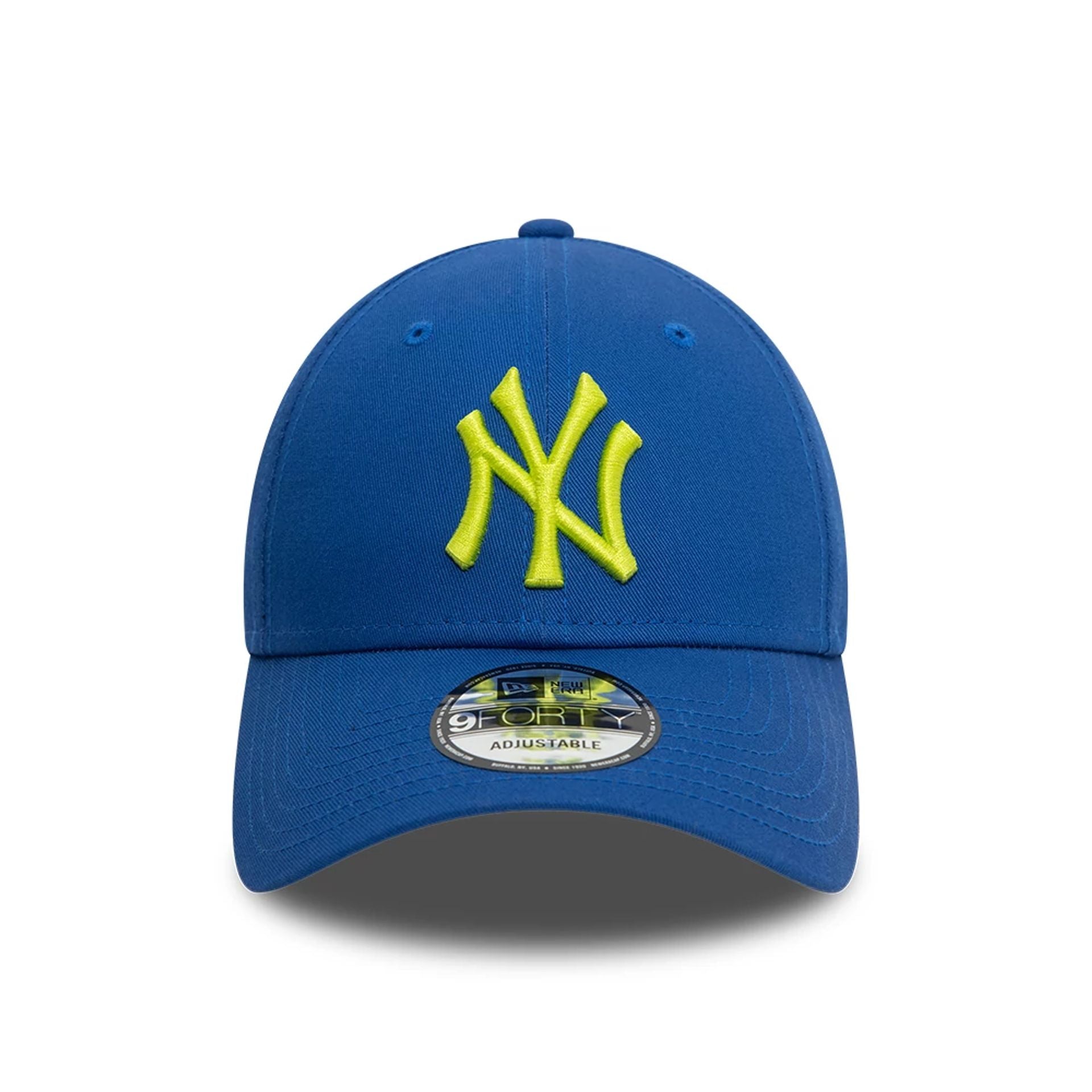 This is a New York Yankees Bright Pop Blue 9FORTY Adjustable Cap 2