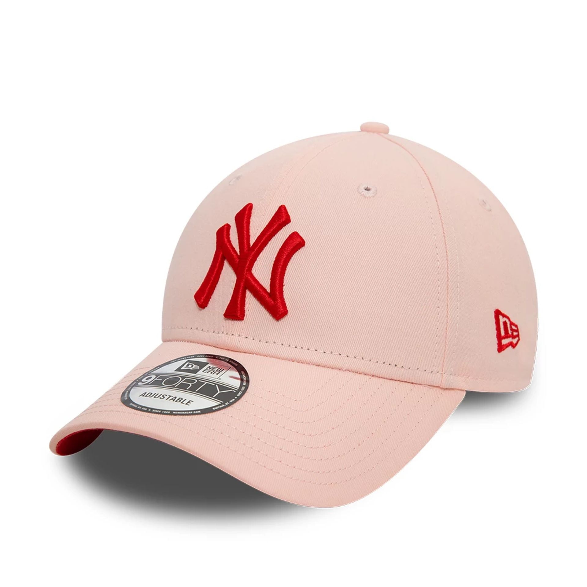 This is a New York Yankees Bright Pop Pastel Pink 9FORTY Adjustable Cap 1