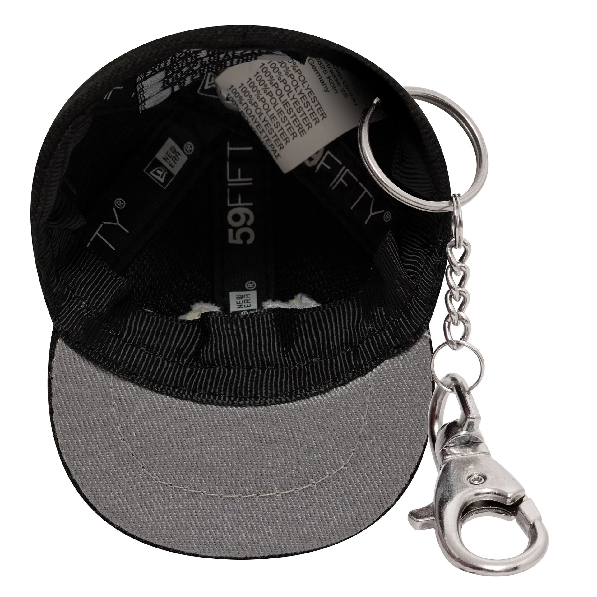 This is a New Era New Era Mini Cap Black Key Chain 5