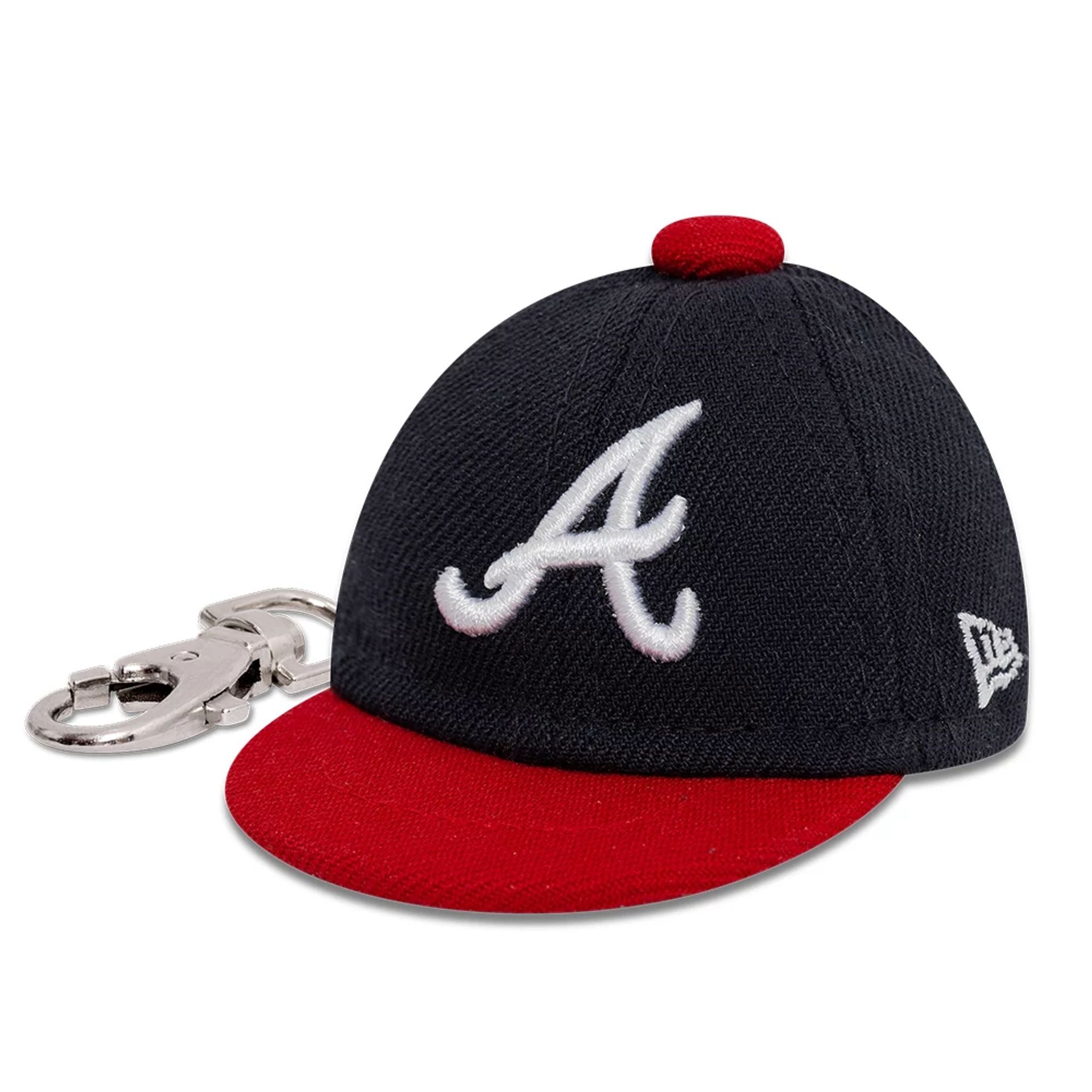 This is a Atlanta Braves MLB Mini Cap Navy Key Chain 1