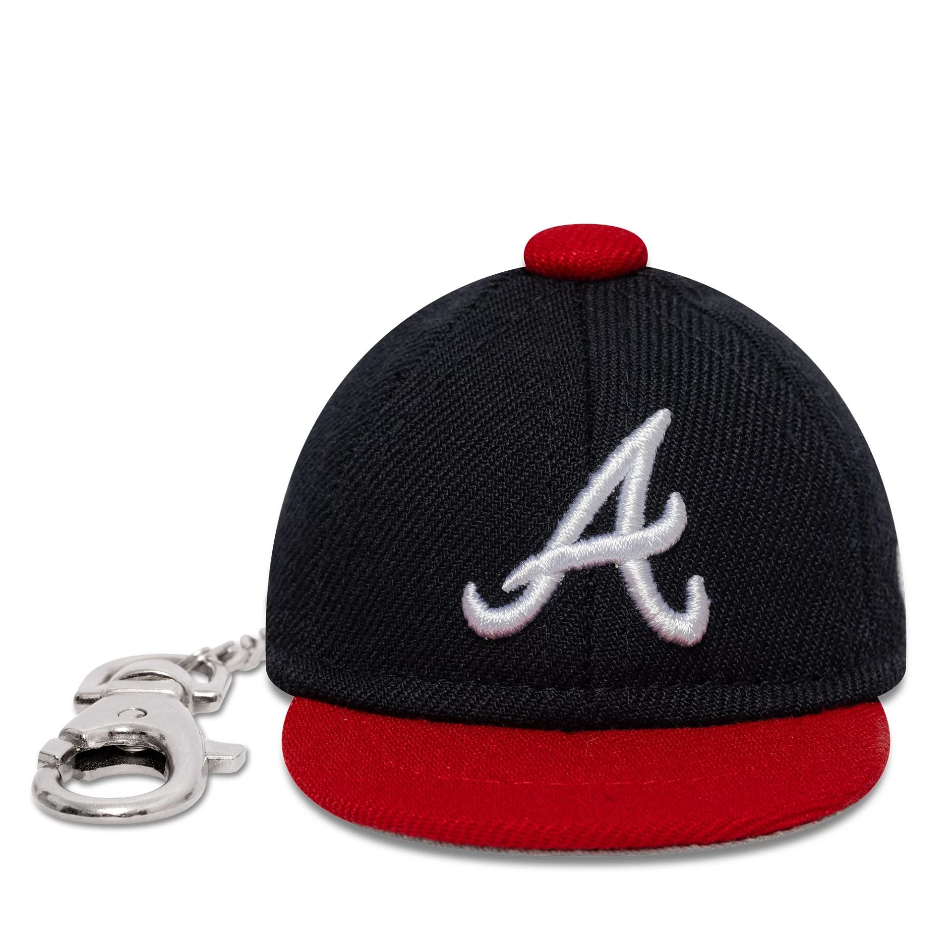 This is a Atlanta Braves MLB Mini Cap Navy Key Chain 2