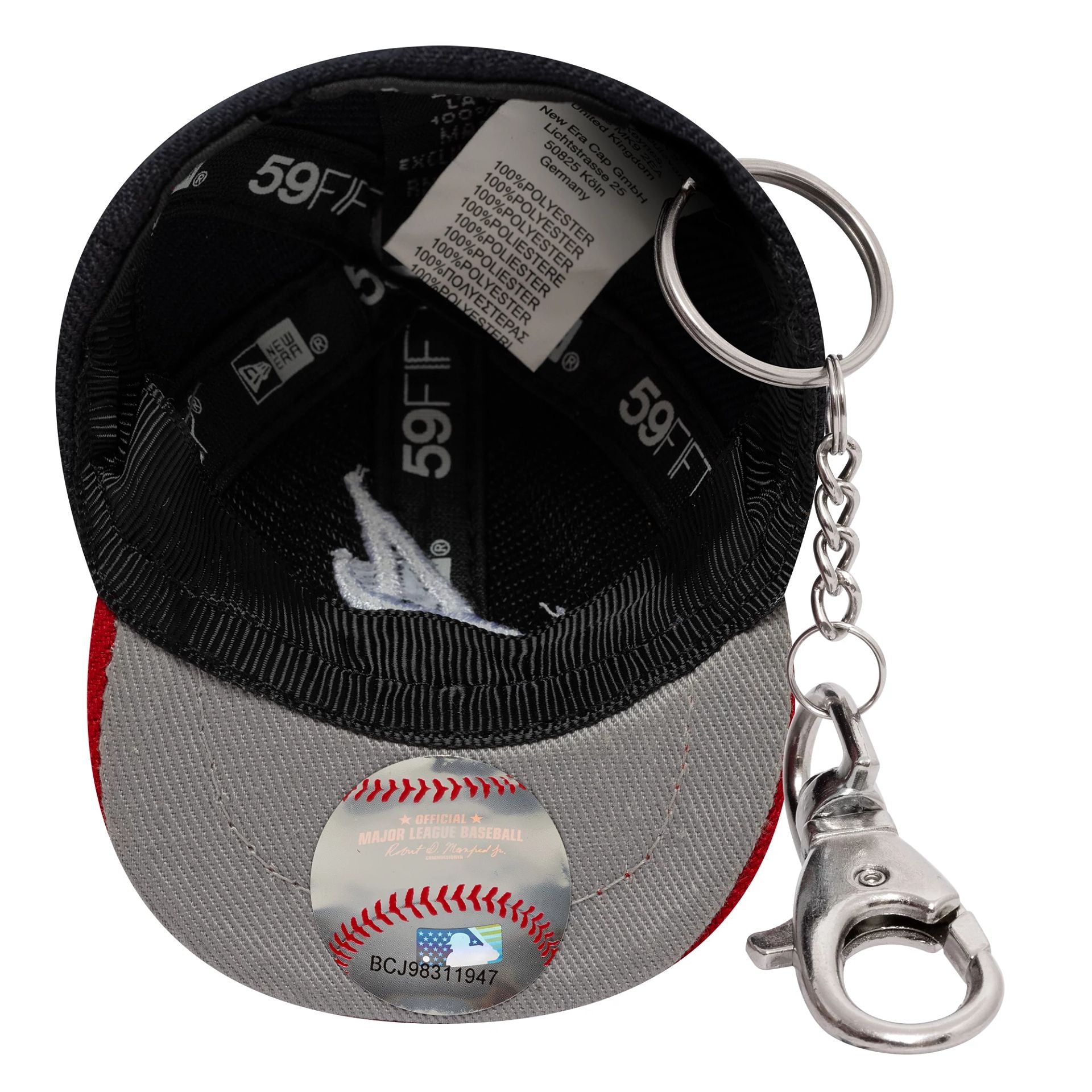 This is a Atlanta Braves MLB Mini Cap Navy Key Chain 5