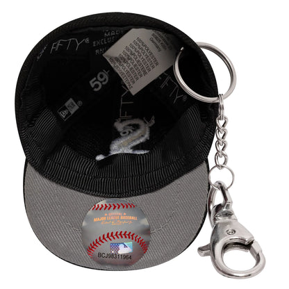 This is a Chicago White Sox MLB Mini Cap Black Key Chain 3