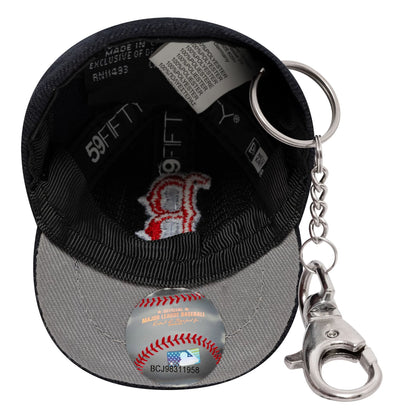 This is a Boston Red Sox MLB Mini Cap Navy Key Chain 5