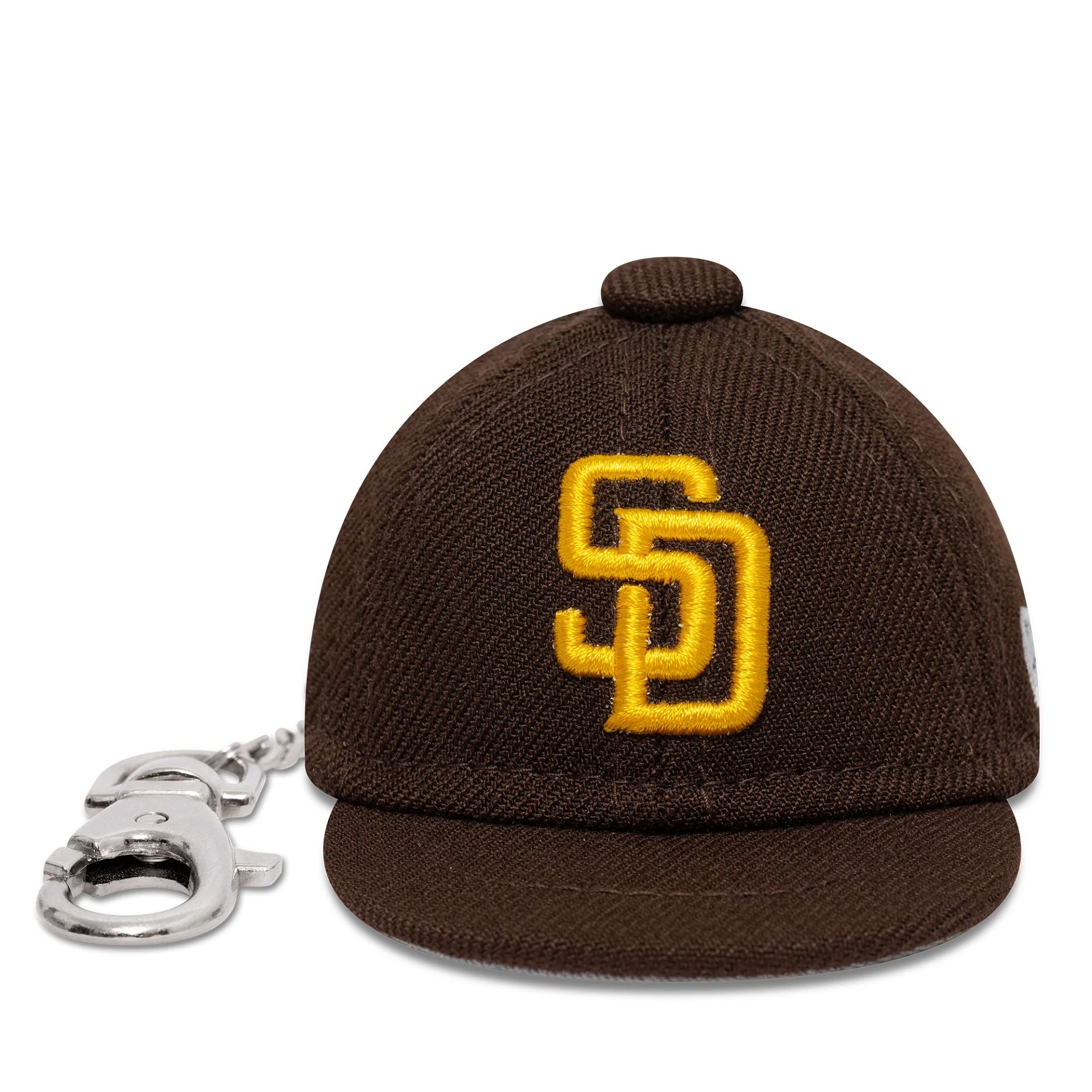 This is a San Diego Padres MLB Mini Cap Dark Brown Key Chain 2