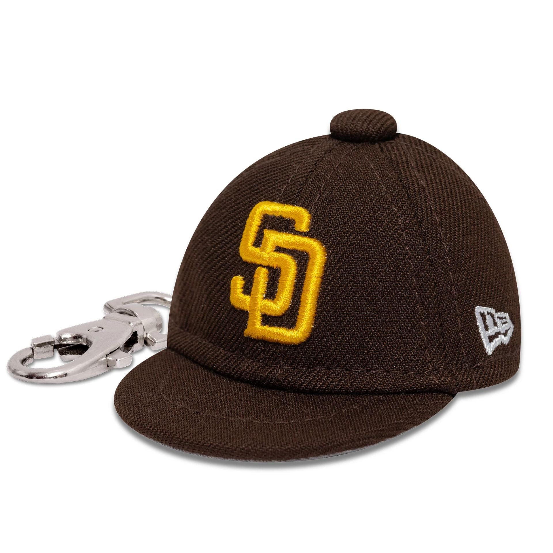 This is a San Diego Padres MLB Mini Cap Dark Brown Key Chain 1