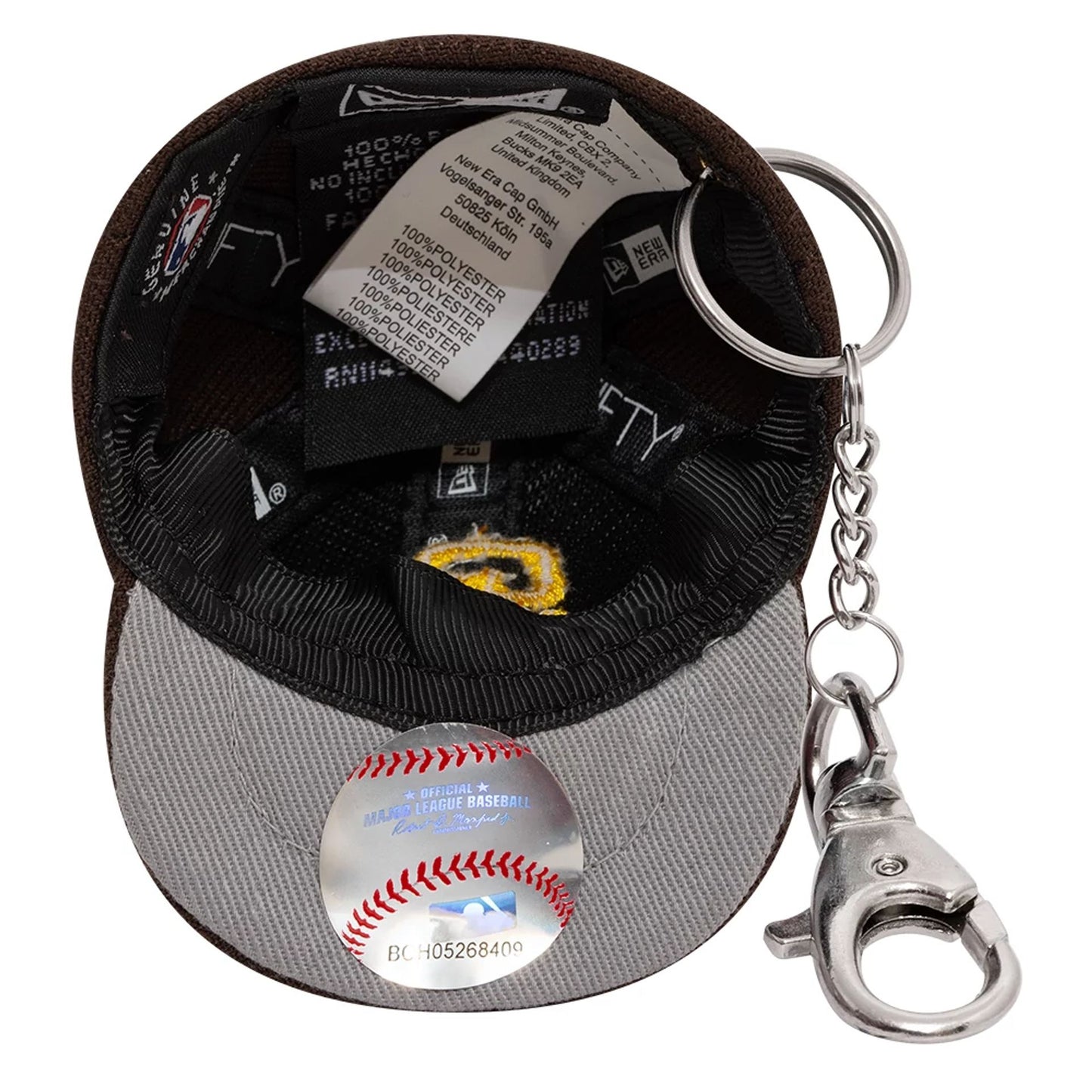 This is a San Diego Padres MLB Mini Cap Dark Brown Key Chain 5