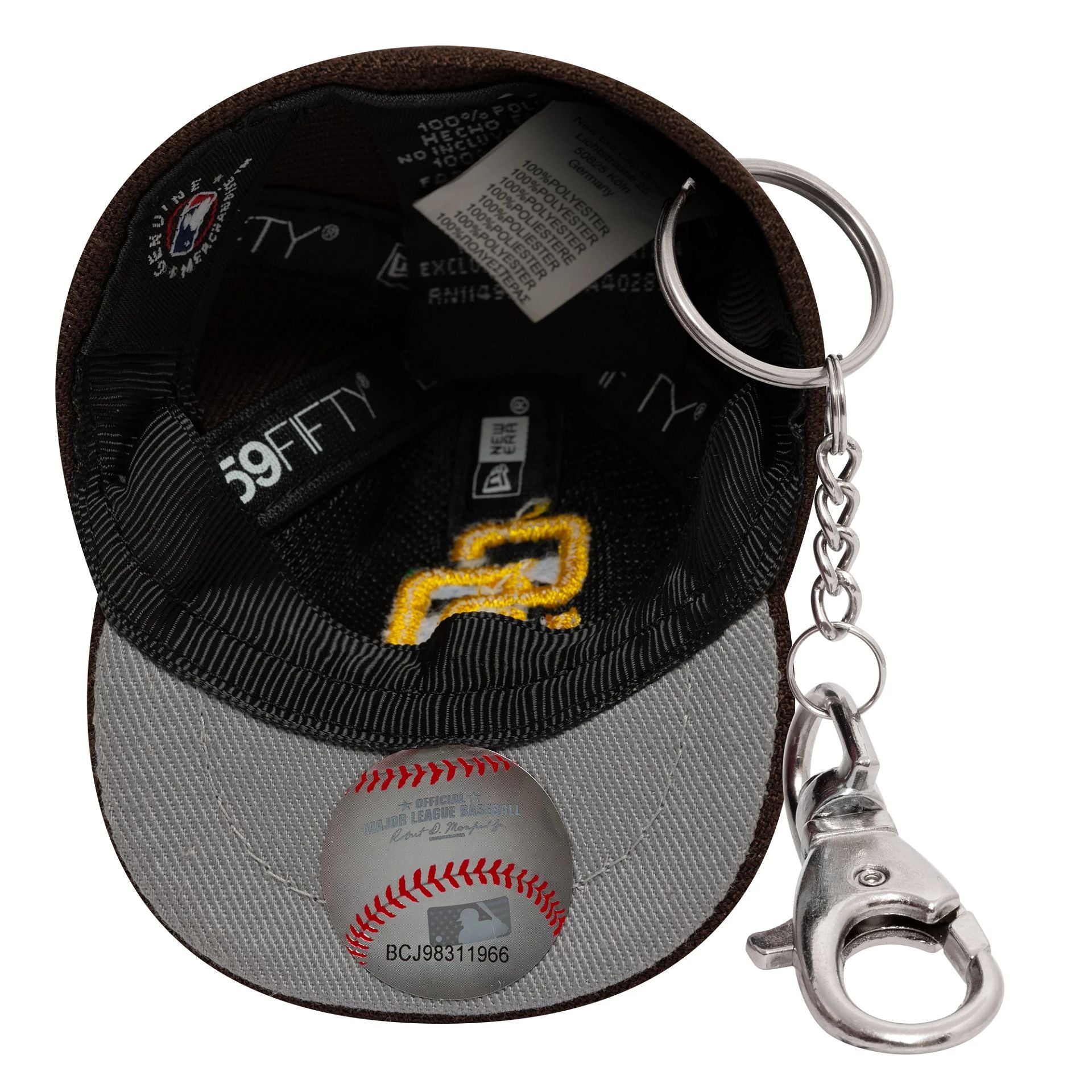 This is a San Diego Padres MLB Mini Cap Dark Brown Key Chain 5