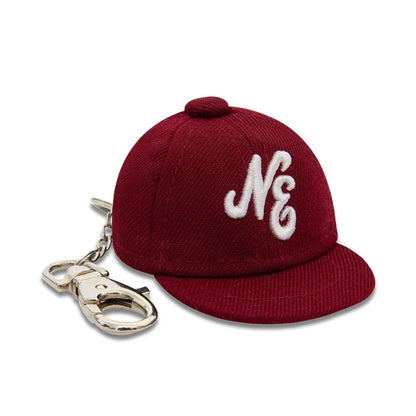 This is a New Era New Era Mini Cap Dark Red Key Chain 3