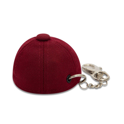 This is a New Era New Era Mini Cap Dark Red Key Chain 4