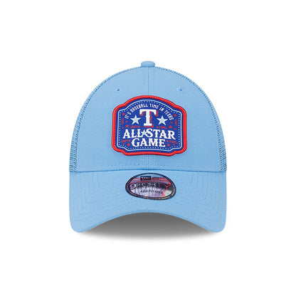 This is a Texas Rangers MLB All Star Game Patch Pastel Blue 9FORTY Trucker Cap 4