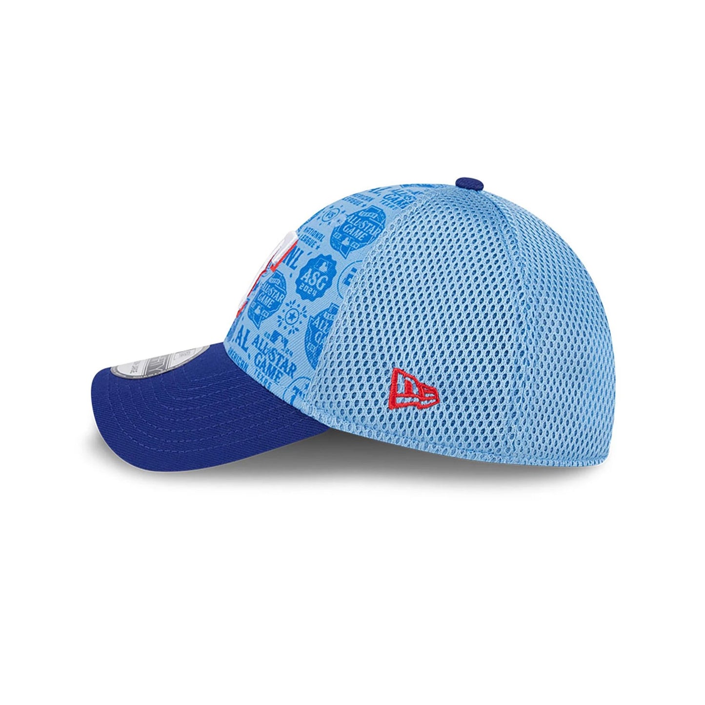 This is a Texas Rangers MLB All Star Game Mesh Pastel Blue 39THIRTY Stretch Fit Cap 7