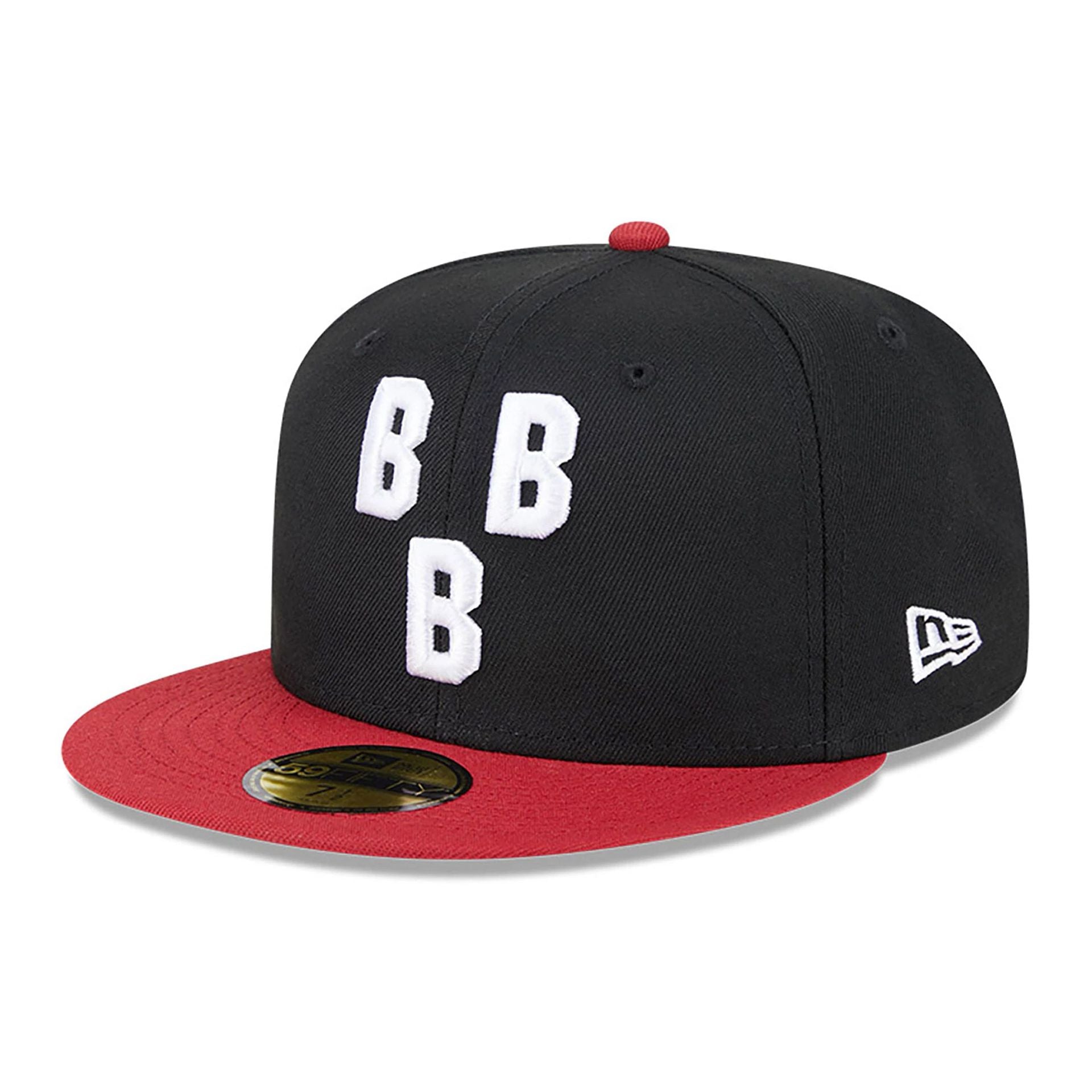 This is a Birmingham Black Barons Rickwood Black 59FIFTY Fitted Cap 1