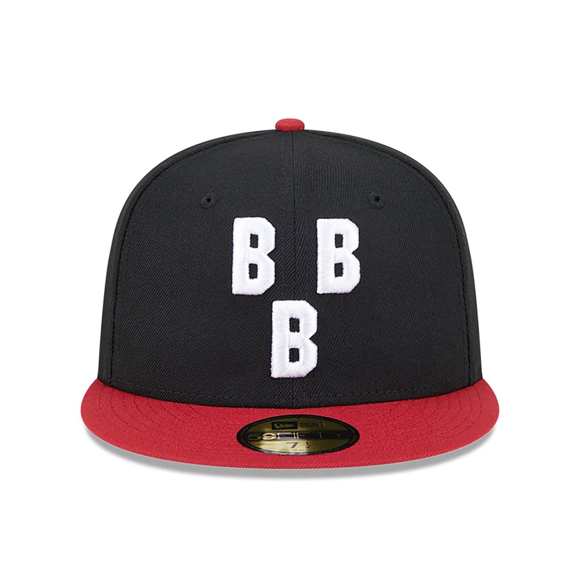 This is a Birmingham Black Barons Rickwood Black 59FIFTY Fitted Cap 3