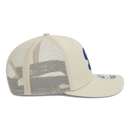 This is a LA Dodgers Canvas Light Beige 9SEVENTY Stretch Snap Adjustable Cap 6