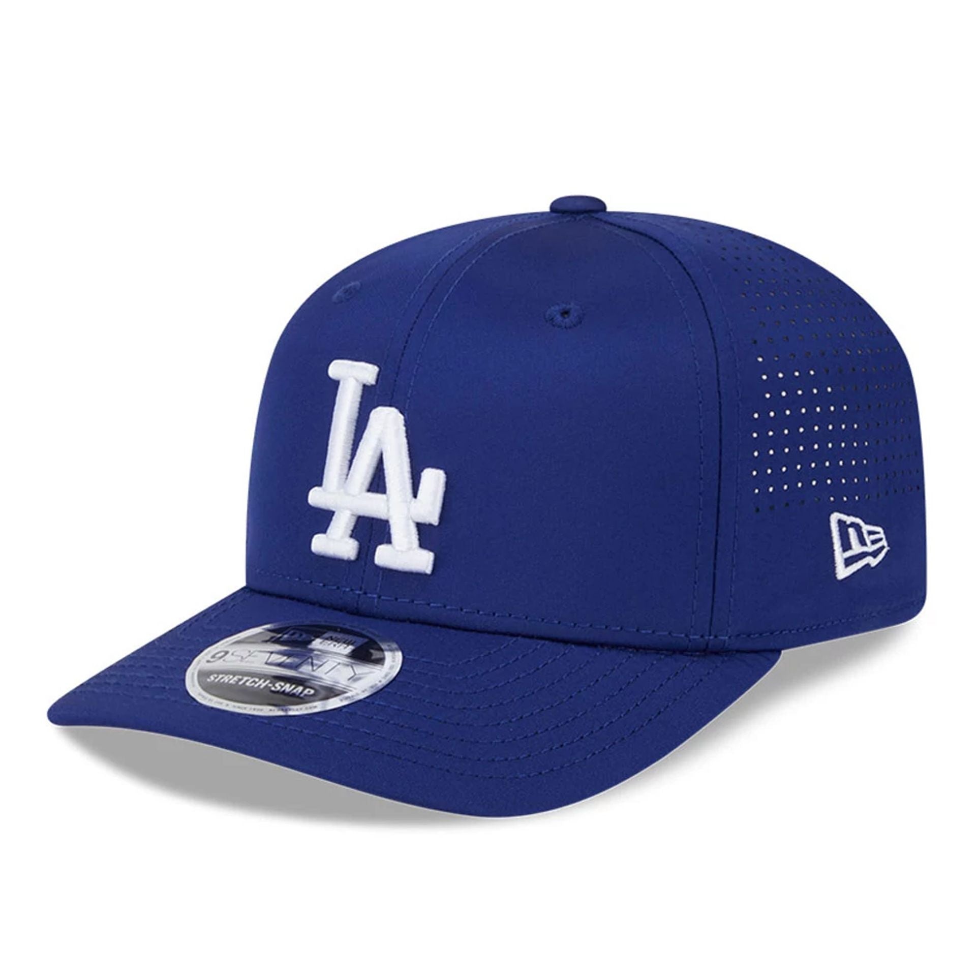 This is a LA Dodgers Performance Dark Blue 9SEVENTY Stretch Snap Adjustable Cap 1