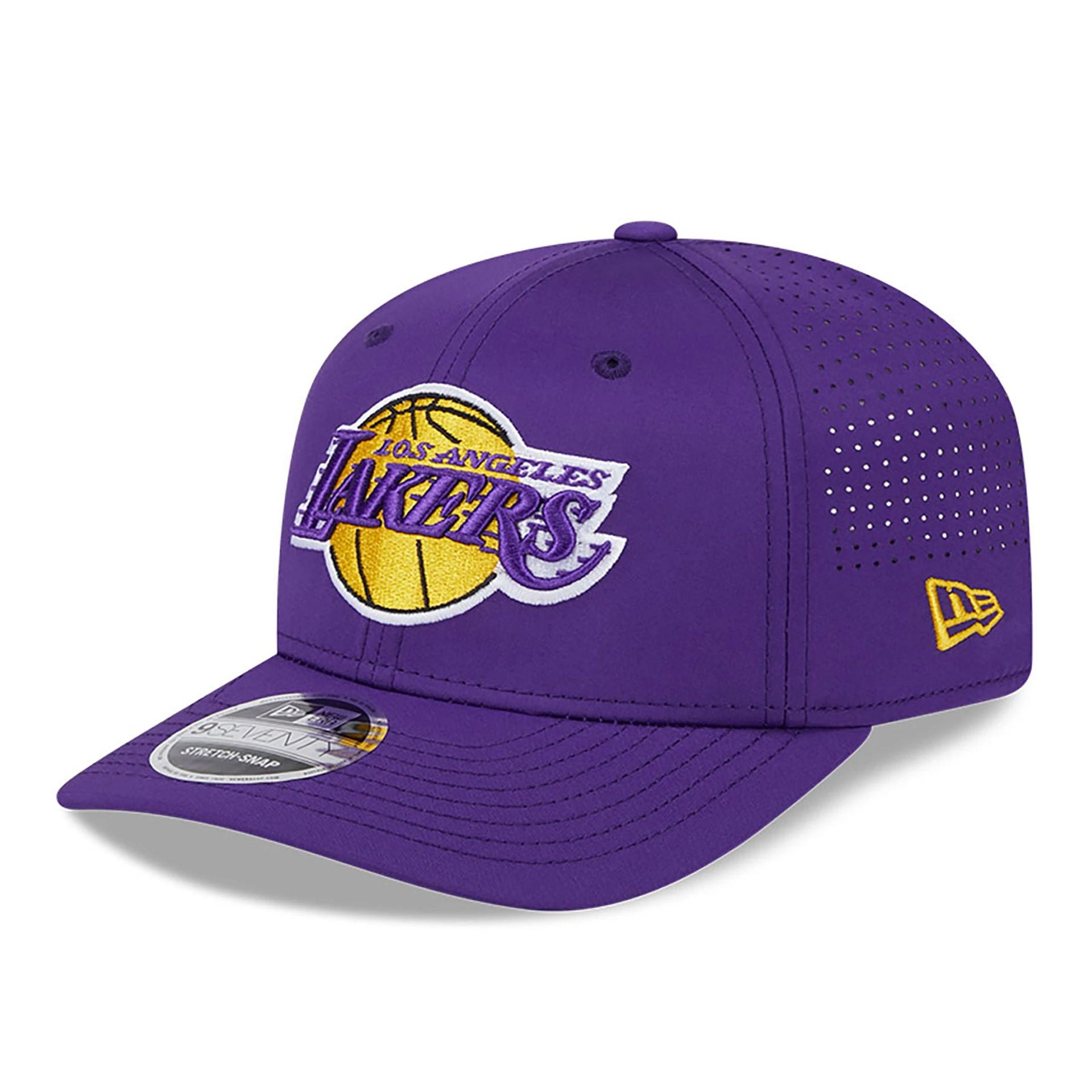 This is a LA Lakers AC Performance Purple 9SEVENTY Stretch Snap Adjustable Cap 1