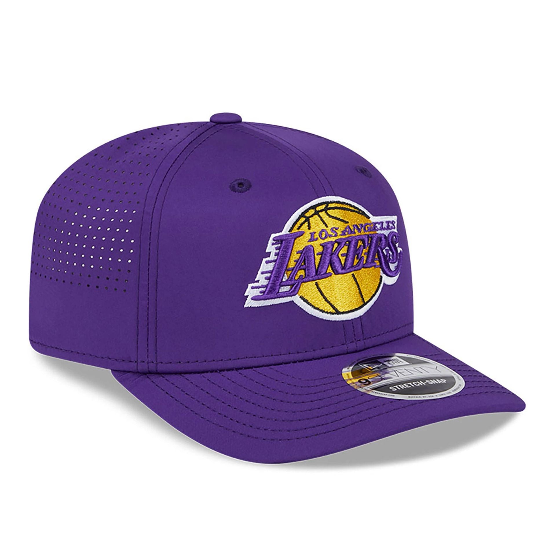 This is a LA Lakers AC Performance Purple 9SEVENTY Stretch Snap Adjustable Cap 4