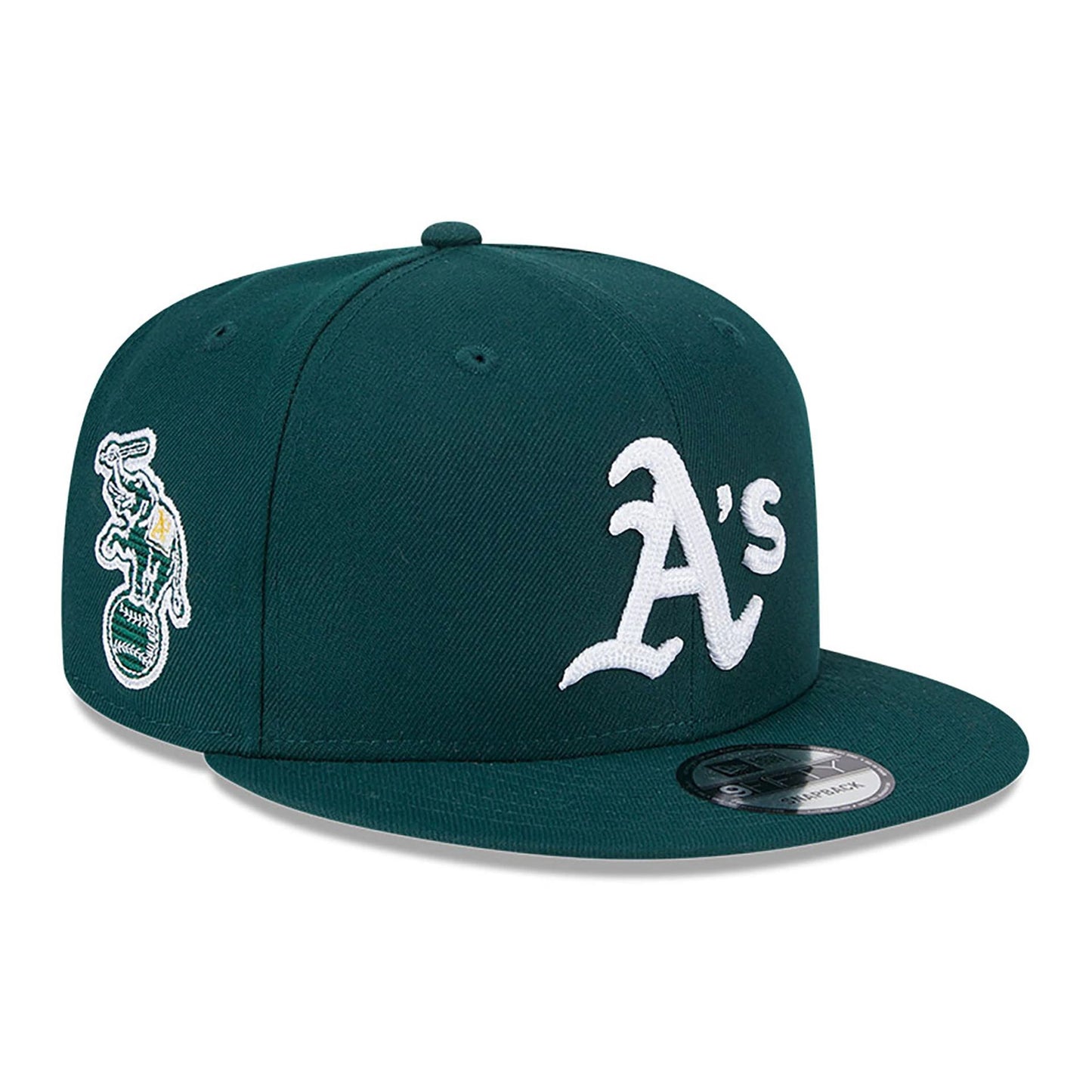 This is a Oakland Athletics MLB x Alpha Industries Dark Green 9FIFTY Snapback Adjustable Cap 3