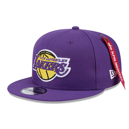 This is a LA Lakers NBA x Alpha Purple 9FIFTY Snapback Cap 1