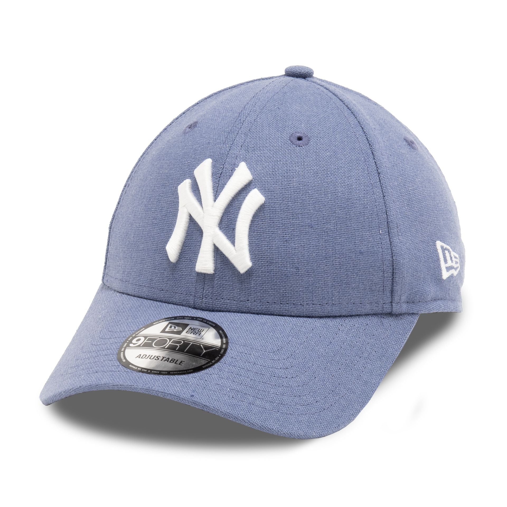 This is a New York Yankees MLB Linen Blue 9FORTY Adjustable Cap 1