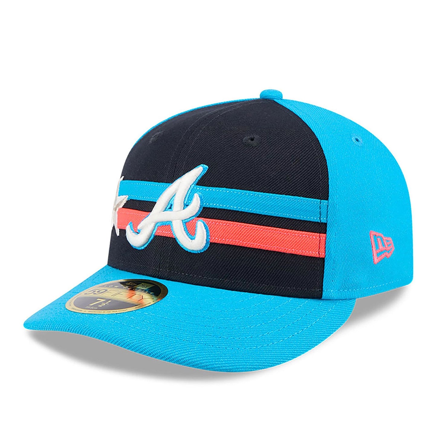 This is a Atlanta Braves MLB All Star Game 2024 Blue Low Profile 59FIFTY Fitted Cap 3