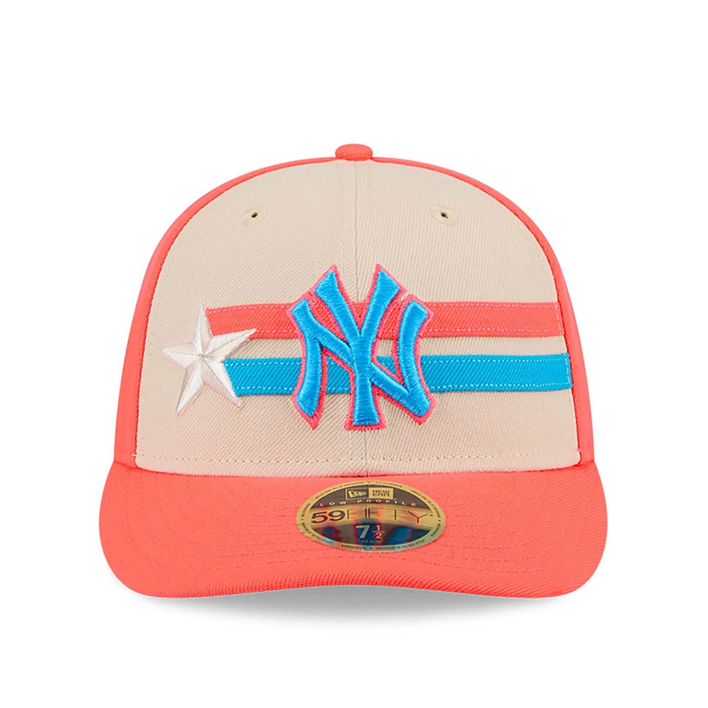 This is a New York Yankees MLB All Star Game 2024 Orange Low Profile 59FIFTY Fitted Cap 4