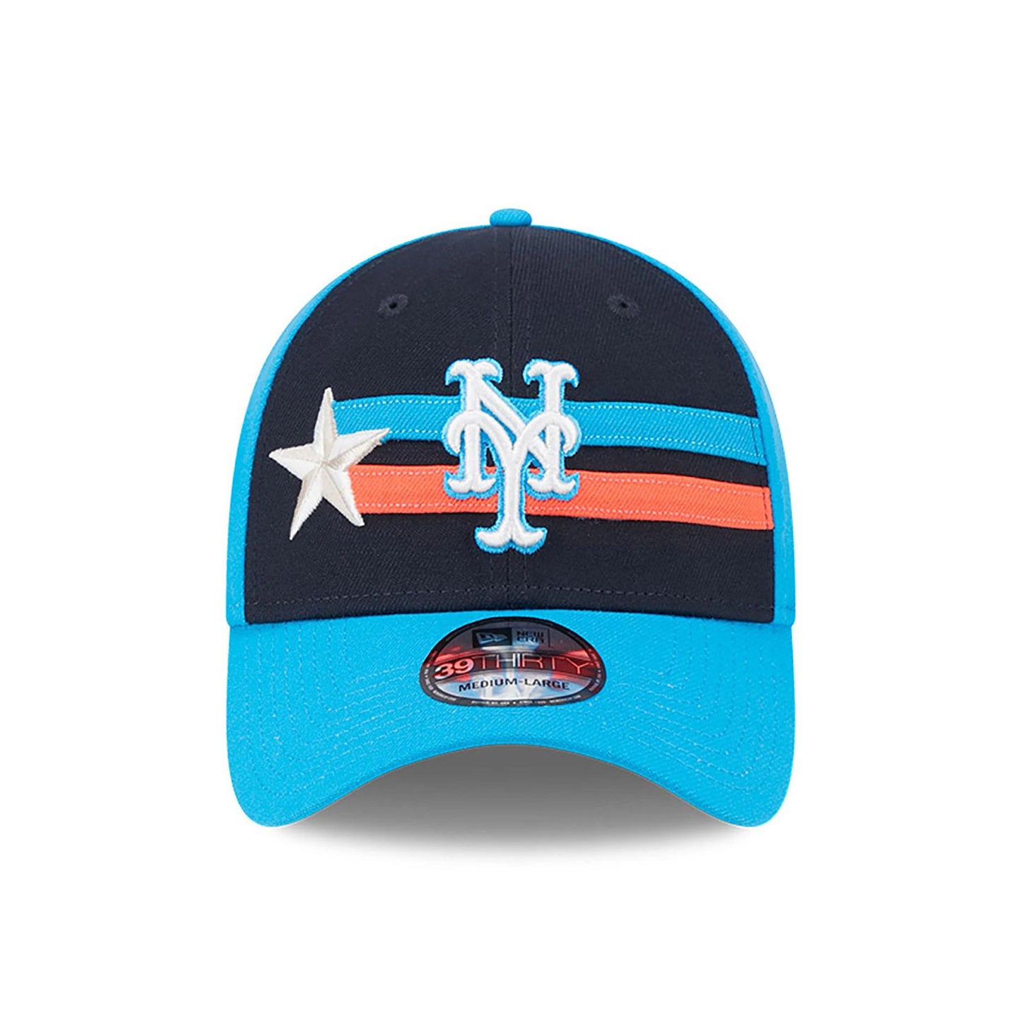 This is a New York Mets MLB All Star Game 2024 Blue 39THIRTY Stretch Fit Cap 4