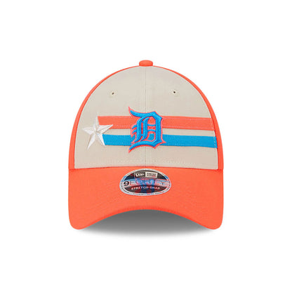 This is a Detroit Tigers MLB All Star Game 2024 Orange 9FORTY Stretch Snap Cap 4