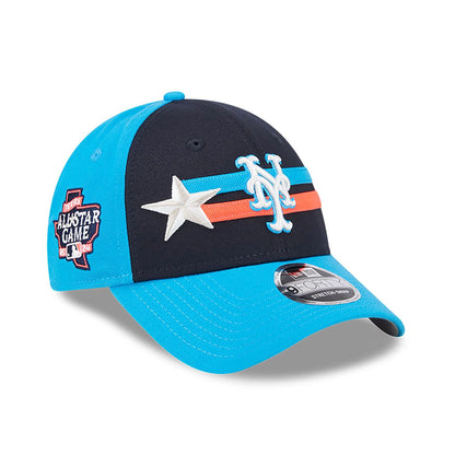 This is a New York Mets MLB All Star Game 2024 Blue 9FORTY Stretch Snap Cap 1