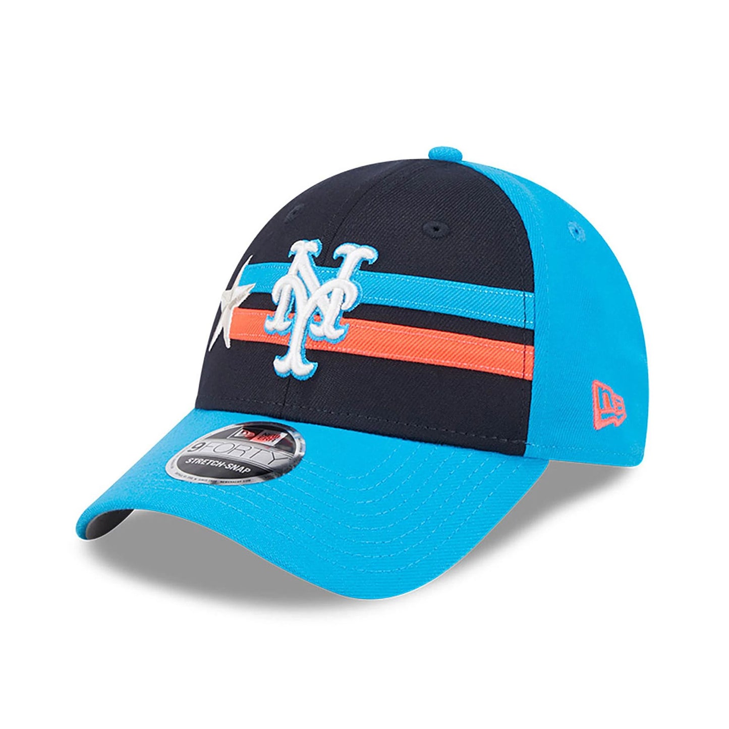 This is a New York Mets MLB All Star Game 2024 Blue 9FORTY Stretch Snap Cap 3