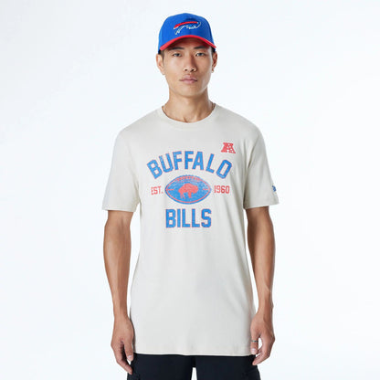 The Male model is wearing Buffalo Bills NFL 3rd Down Historic Light Beige T-Shirt  1