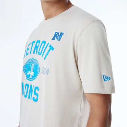 The Male model is wearing Detroit Lions NFL 3rd Down Historic Light Beige T-Shirt  6