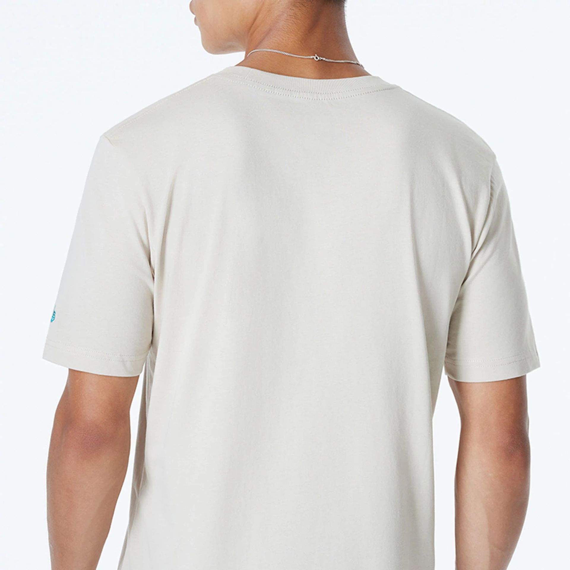 The Male model is wearing Miami Dolphins NFL 3rd Down Historic Light Beige T-Shirt  7