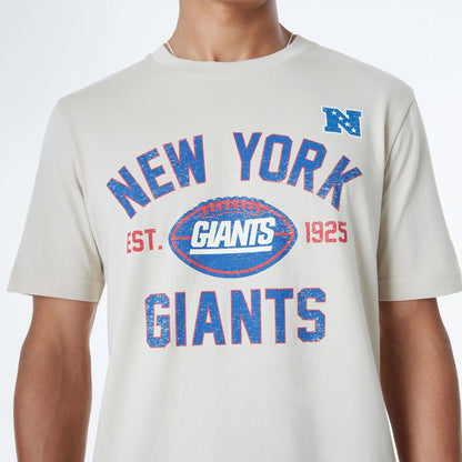 The Male model is wearing New York Giants NFL 3rd Down Historic Light Beige T-Shirt  6