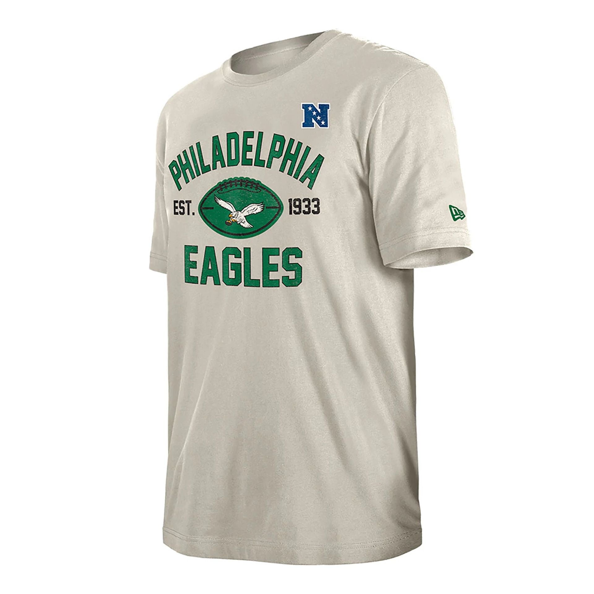 The Male model is wearing Philadelphia Eagles NFL 3rd Down Historic Light Beige T-Shirt  3