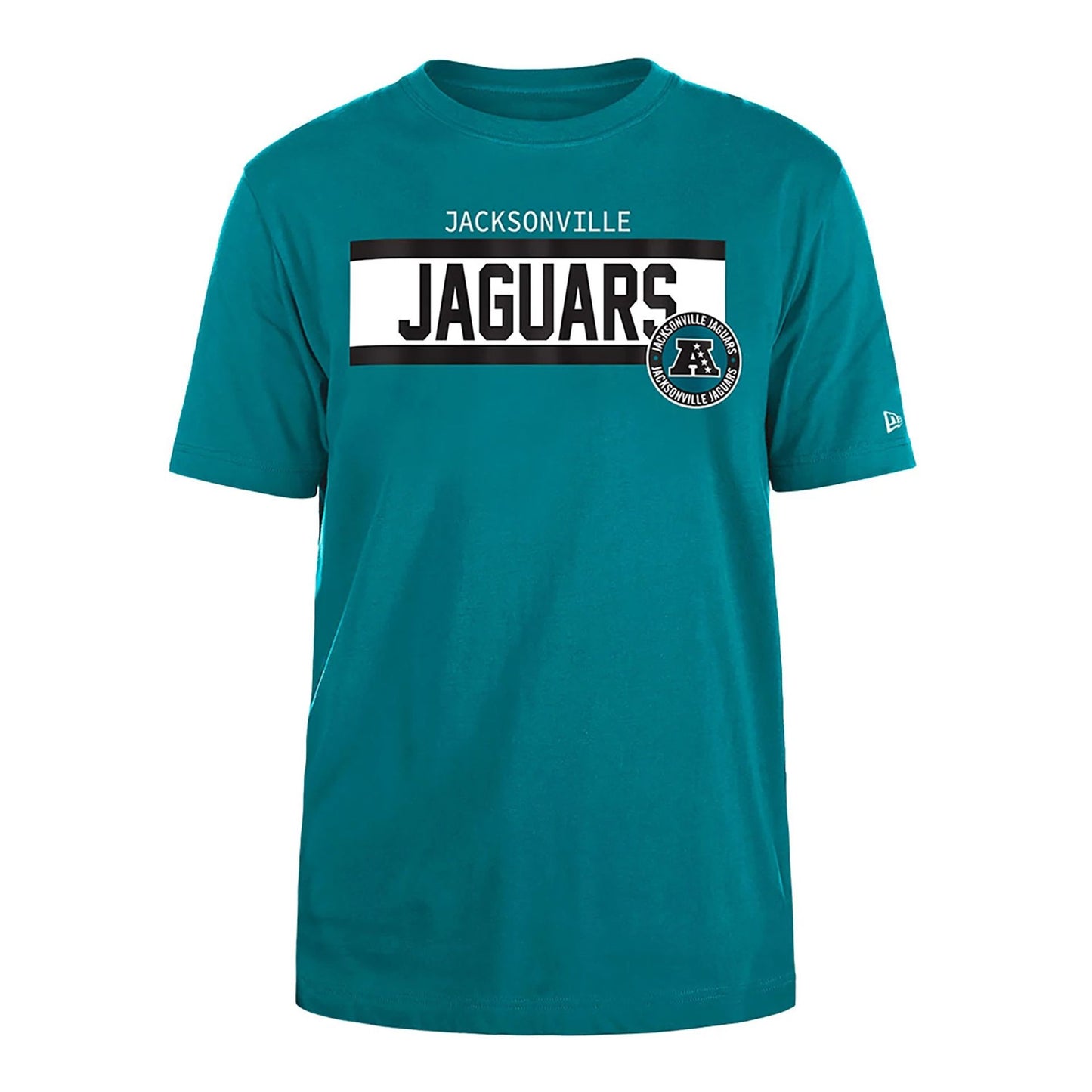 The Male model is wearing Jacksonville Jaguars NFL 3rd Down Turquoise T-Shirt  1