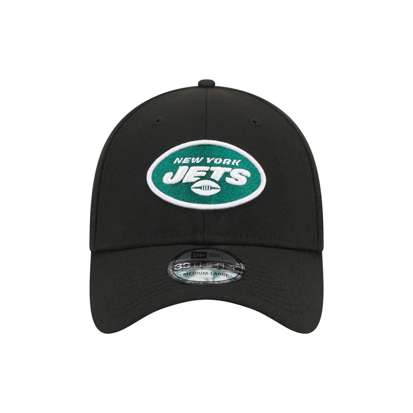 This is a New York Jets NFL Team Logo Black 39THIRTY Stretch Fit Cap 2