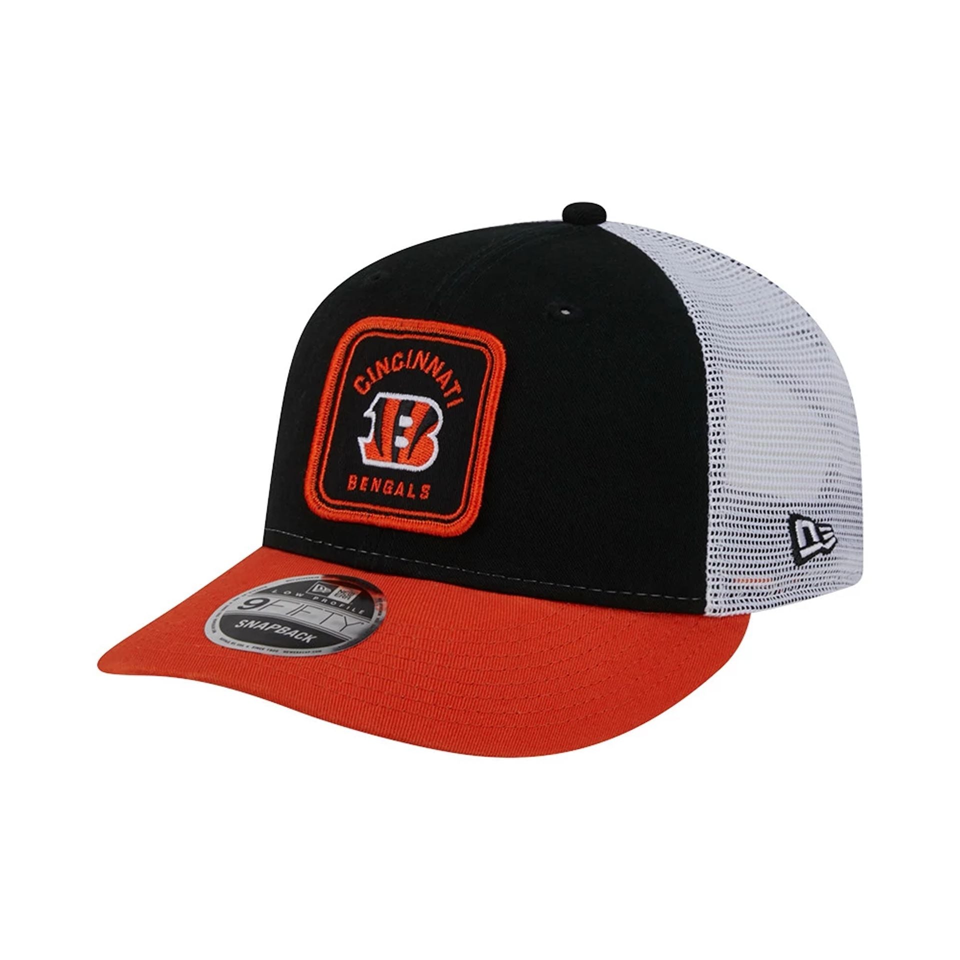 This is a Cincinnati Bengals NFL Patch Black Low Profile 9FIFTY Snapback Cap 1