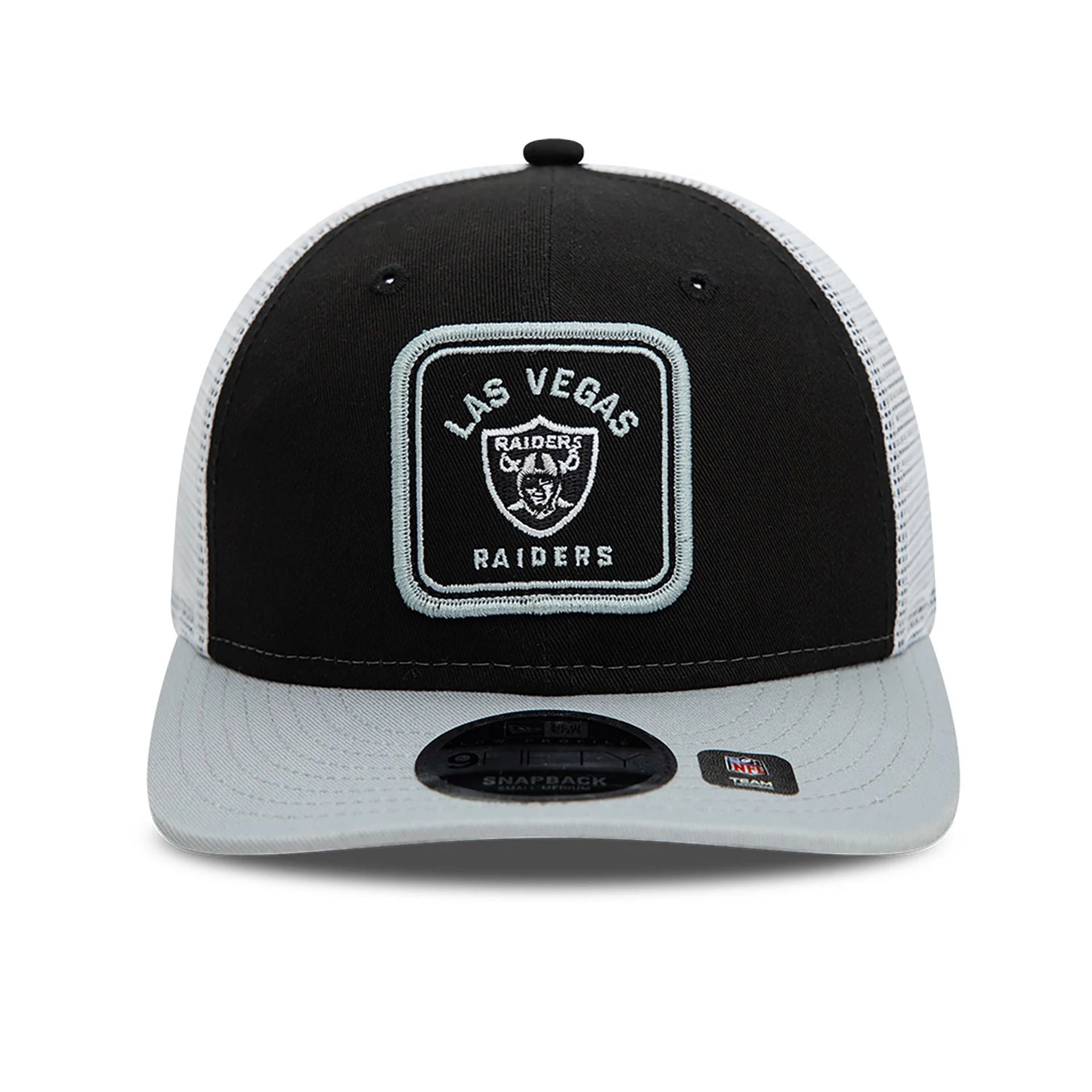 This is a Las Vegas Raiders NFL Patch Black Low Profile 9FIFTY Snapback Cap 2