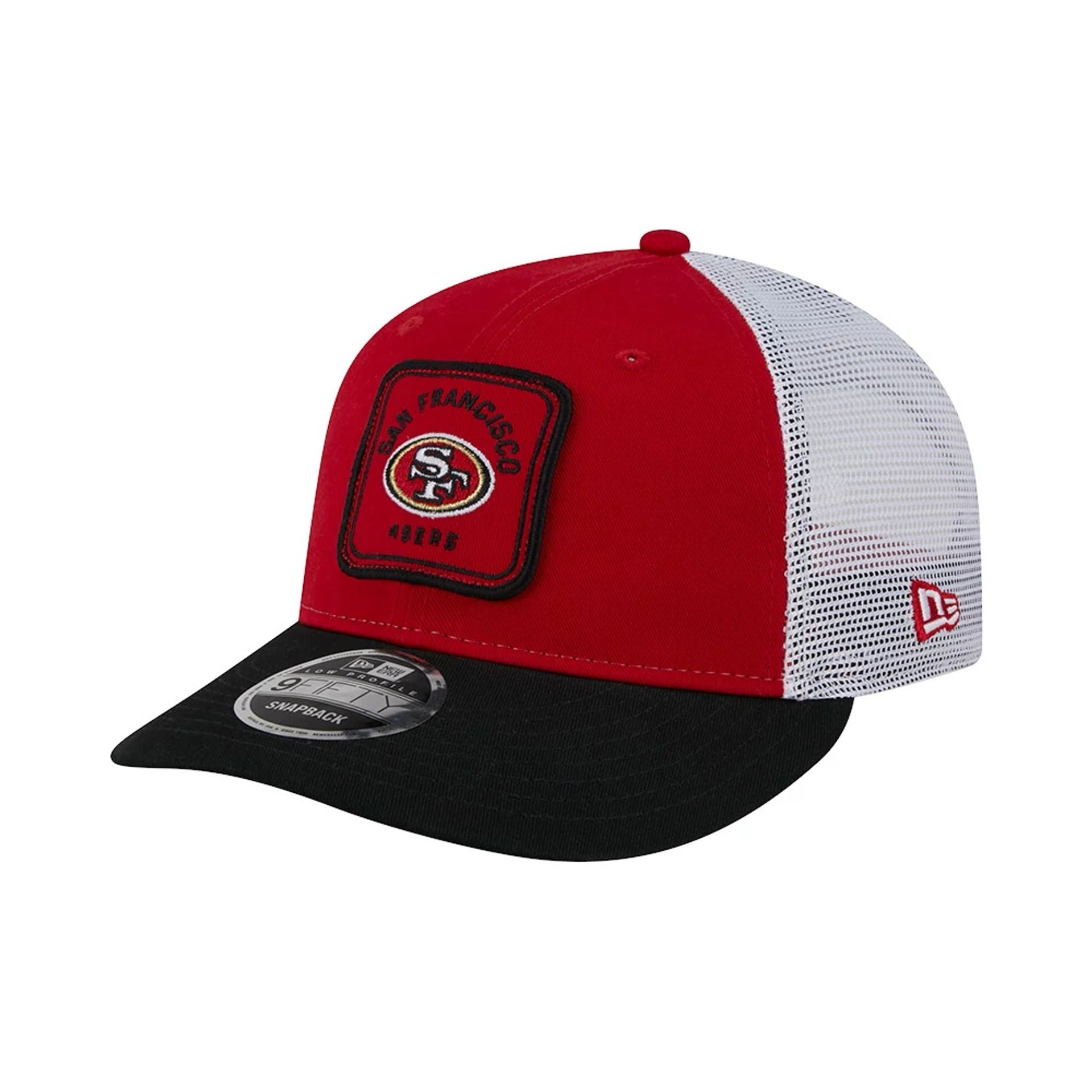 This is a San Francisco 49Ers NFL Patch Red Low Profile 9FIFTY Snapback Cap 1