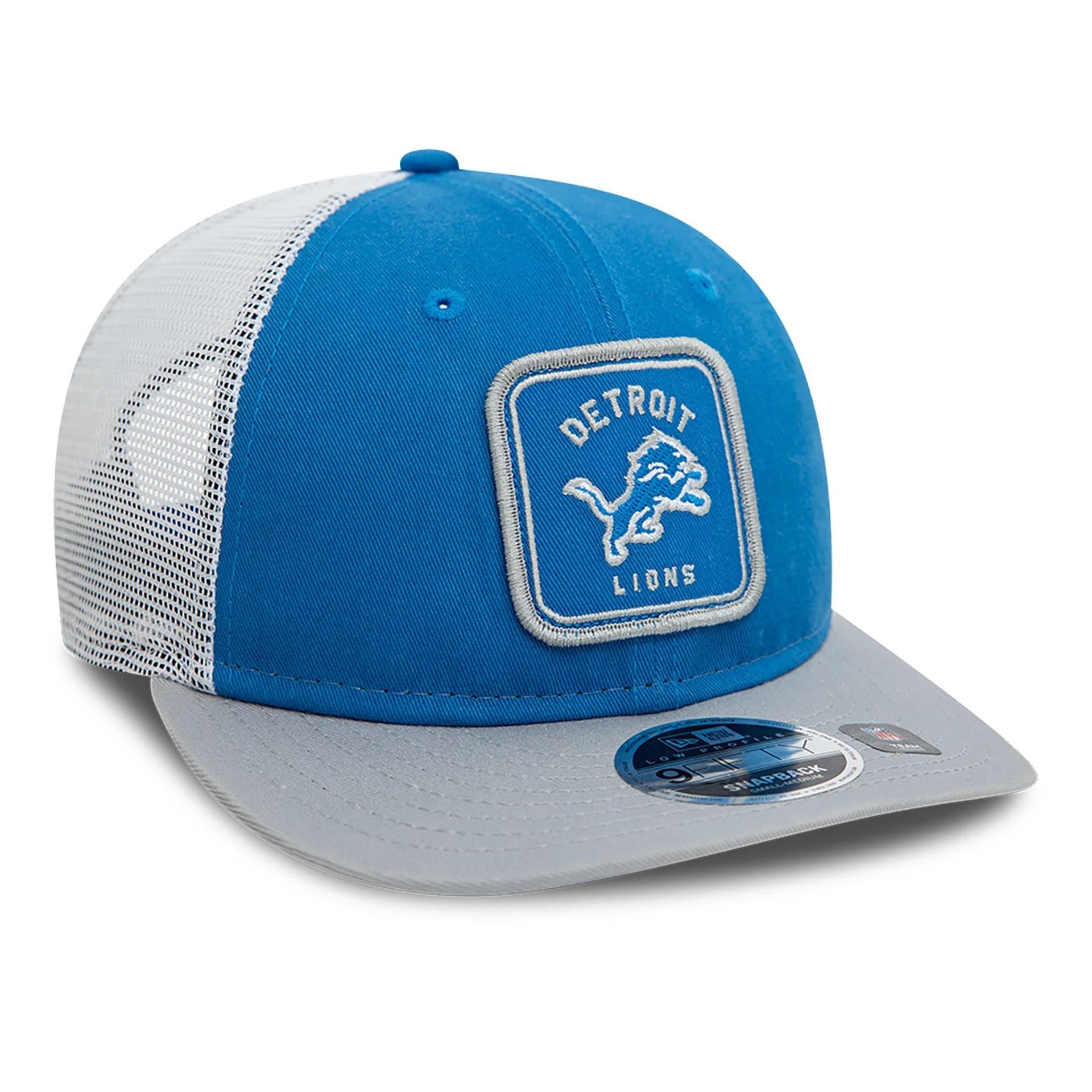 This is a Detroit Lions NFL Patch Blue Low Profile 9FIFTY Snapback Cap 3