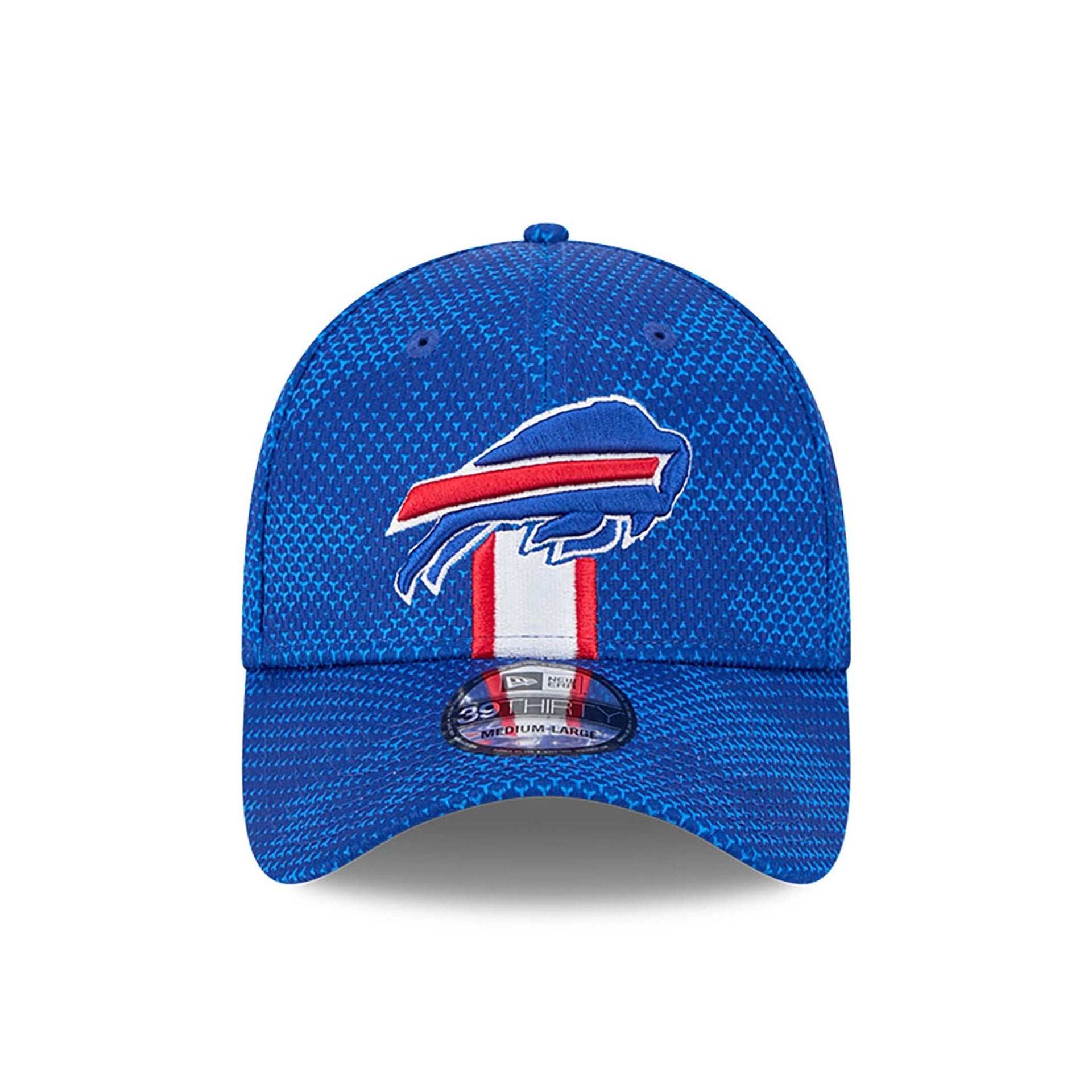 This is a Buffalo Bills NFL Sideline 2024 Blue 39THIRTY Stretch Fit Cap 2